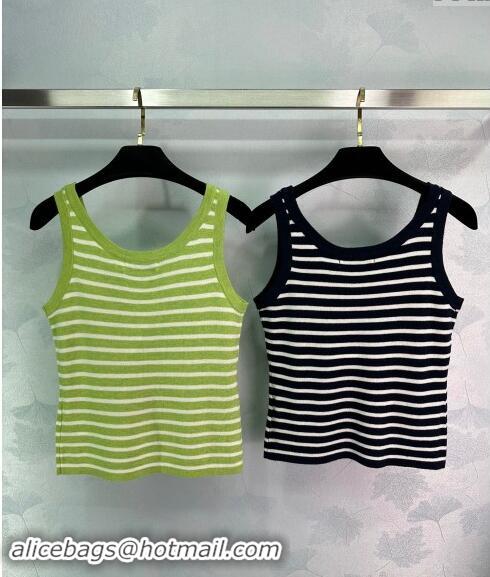 ​Top Quality Dior Striped Vest 1108 Green/Black 2024