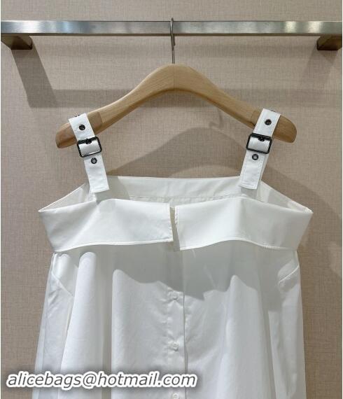 Discount Dior Shoulder Strap Shirt 1108 White 2024