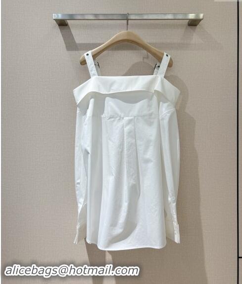 Discount Dior Shoulder Strap Shirt 1108 White 2024