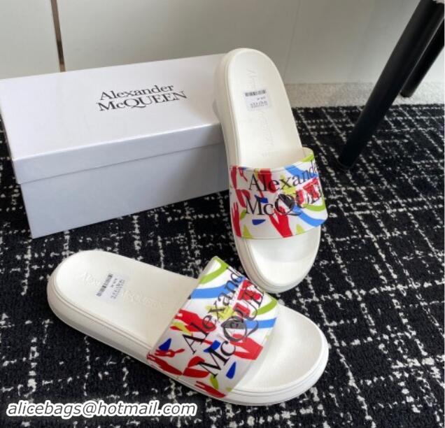 Grade Quality Alexander McQueen TPU Slide Sandals Multicolor 430113