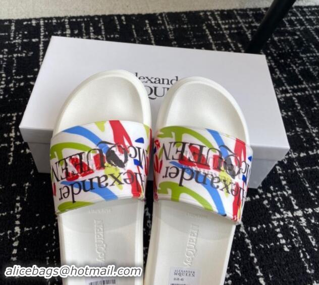 Grade Quality Alexander McQueen TPU Slide Sandals Multicolor 430113