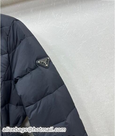 Super Quality Prada Down Jacket with Buckle 110802 Black 2024