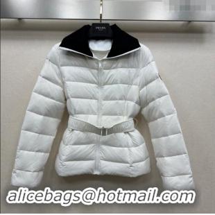 Luxury Discount Prada Down Jacket with Buckle 110802 White 2024