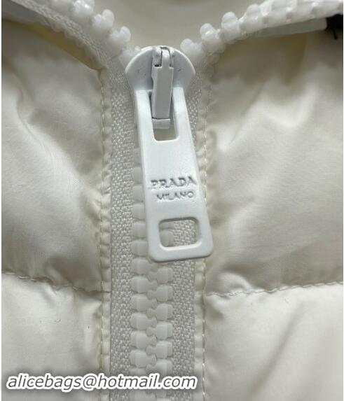 Luxury Discount Prada Down Jacket with Buckle 110802 White 2024