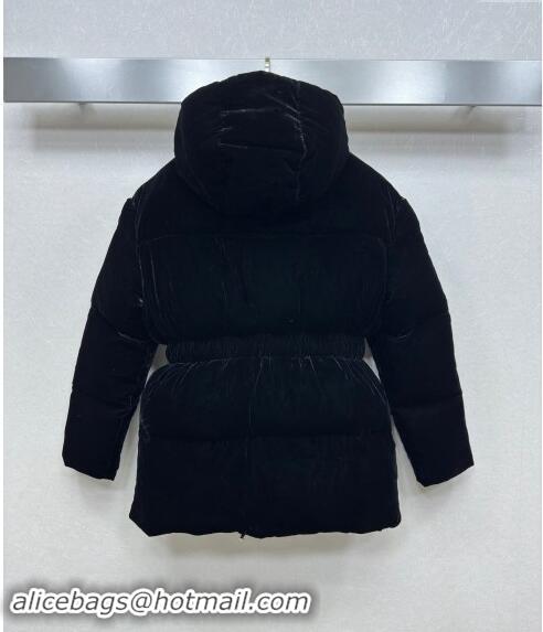 Market Sells Prada Velvet Down Jacket 1108 Black 2024