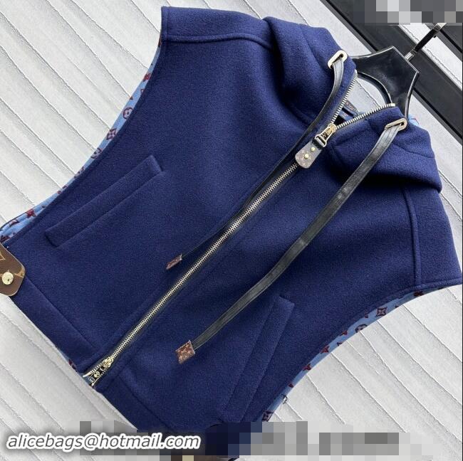 Luxury Discount Louis Vuitton Vest 1108 Blue 2024