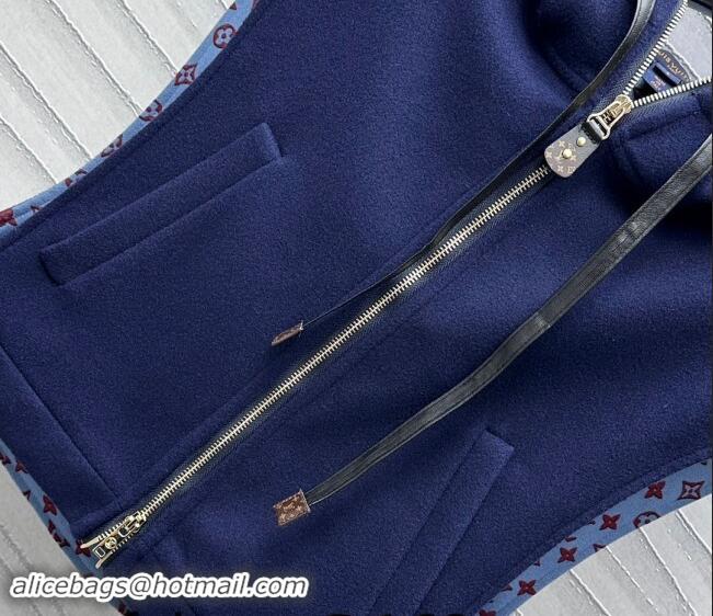 Luxury Discount Louis Vuitton Vest 1108 Blue 2024