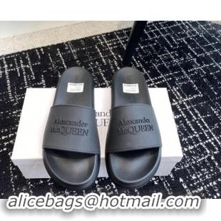 Top Grade Alexander McQueen TPU Slide Sandals All Black 430121