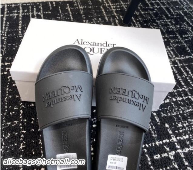 Top Grade Alexander McQueen TPU Slide Sandals All Black 430121