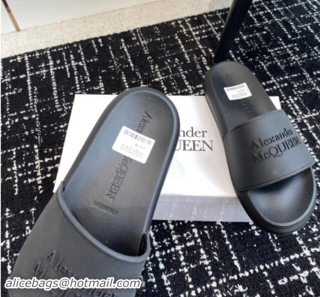 Top Grade Alexander McQueen TPU Slide Sandals All Black 430121