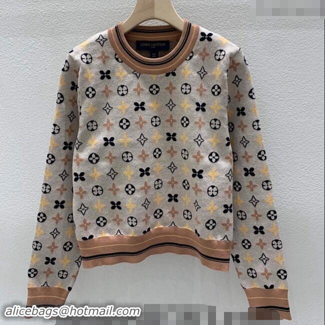 Best Quality Louis Vuitton Monogram Sweater LV1108 Beige 2024