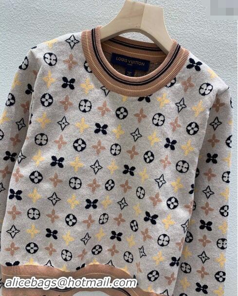 Best Quality Louis Vuitton Monogram Sweater LV1108 Beige 2024