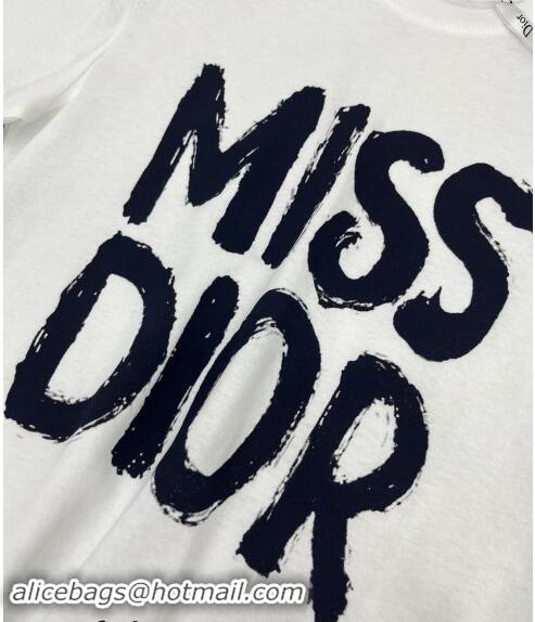 Buy Fashionable Dior Miss Dior T-Shirt 1108 White/Black 2024