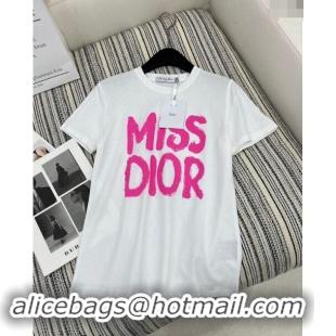 Well Crafted Dior Miss Dior T-Shirt 1108 White/Pink 2024