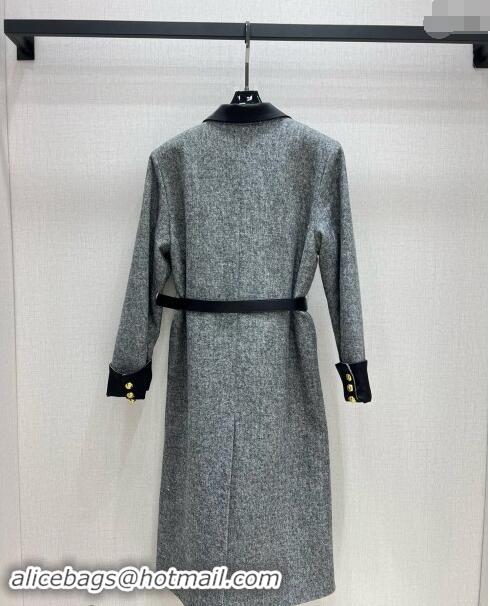 Super Quality Dior Miss Dior Long Coat 1108 Grey 2024