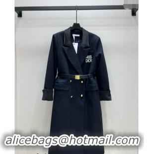 ​Reasonable Price Dior Miss Dior Long Coat 1108 Black 2024