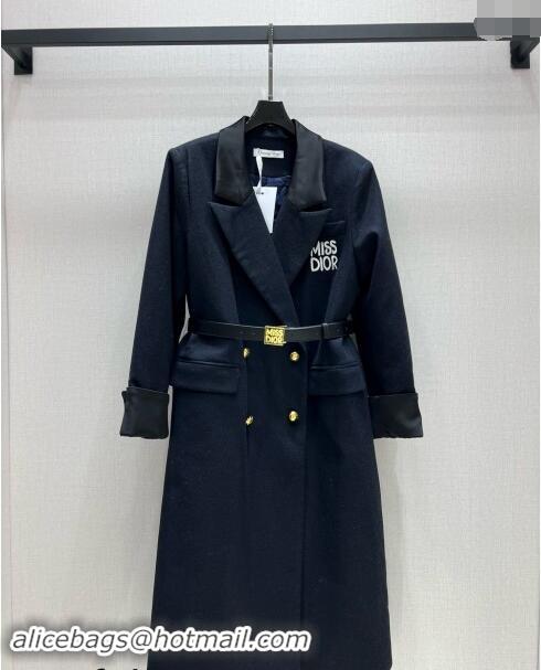 ​Reasonable Price Dior Miss Dior Long Coat 1108 Black 2024