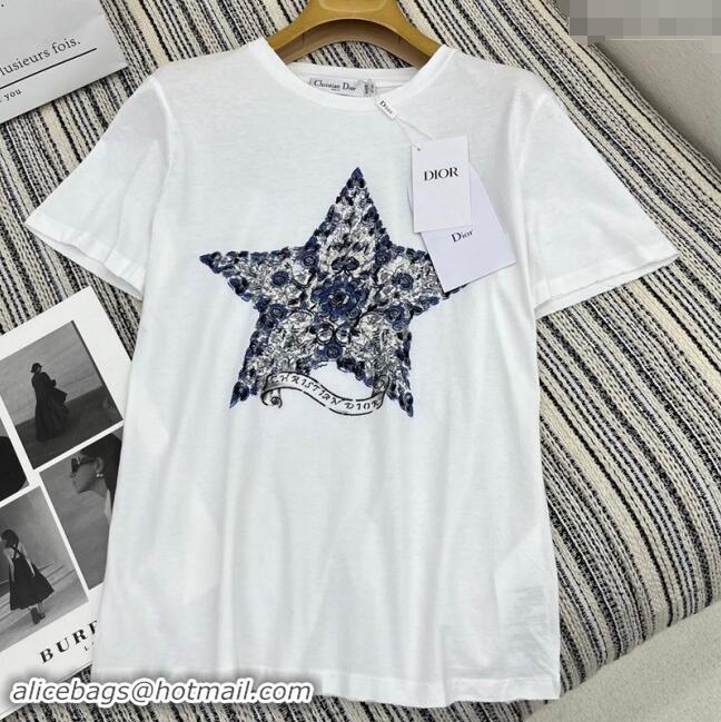 Reasonable Price Dior T-Shirt 110803 White 2024