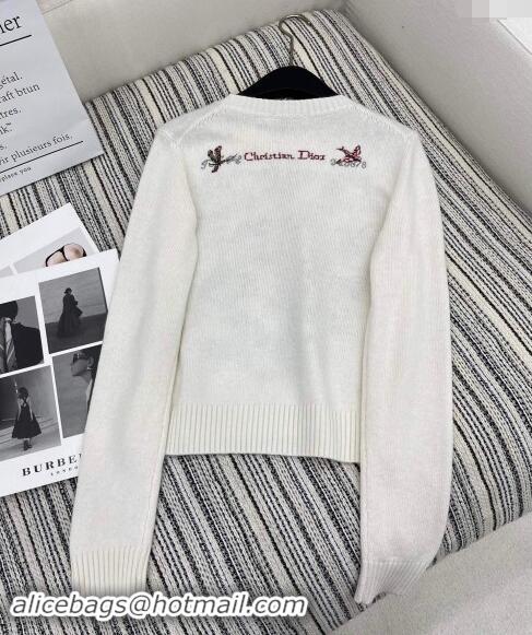 ​Top Quality Dior Embroidered Sweater 1108 White 2024