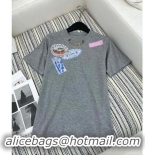 Buy Discount Louis Vuitton T-Shirt 1108 Grey 2024