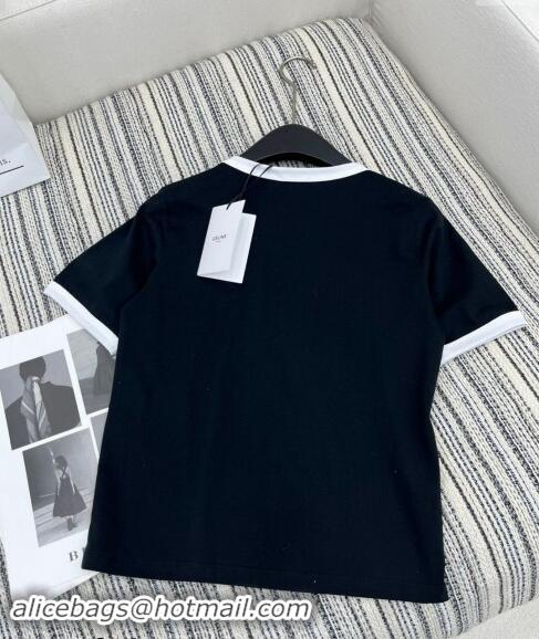 Shop Duplicate Celine T-Shirt 1108 Black 2024