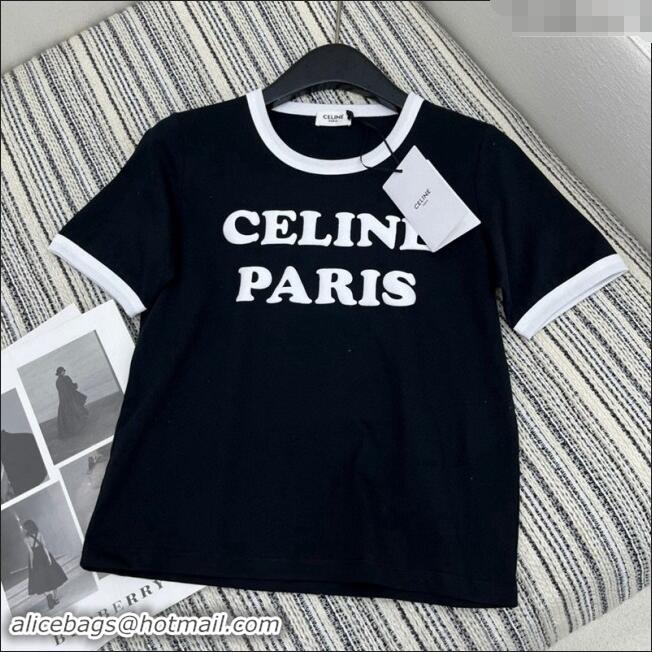 Shop Duplicate Celine T-Shirt 1108 Black 2024