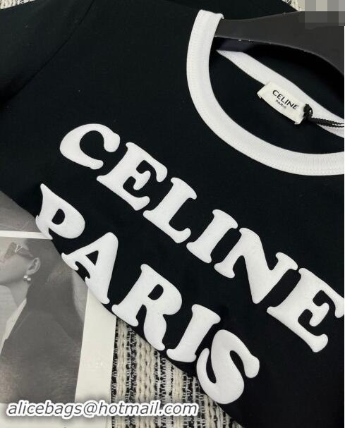 Shop Duplicate Celine T-Shirt 1108 Black 2024