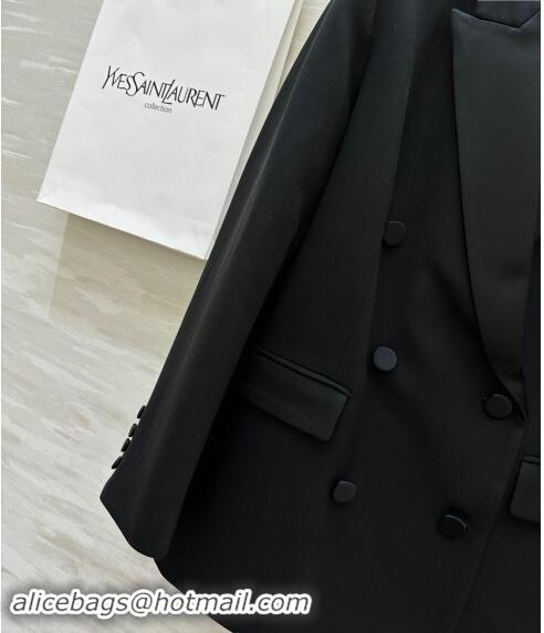 ​Reasonable Price Saint Laurent Brooch Jacket 1108 Black 2024