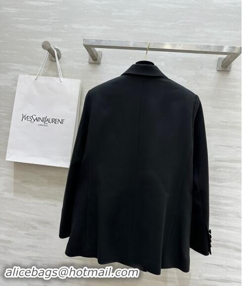 ​Reasonable Price Saint Laurent Brooch Jacket 1108 Black 2024