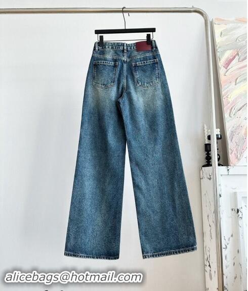 Well Crafted Miu Miu Denim Jeans Pants with Charm 8055 Blue 2024