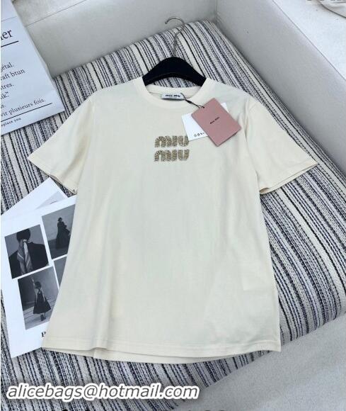 Affordable Price Miu Miu T-Shirt 1108 White 2024