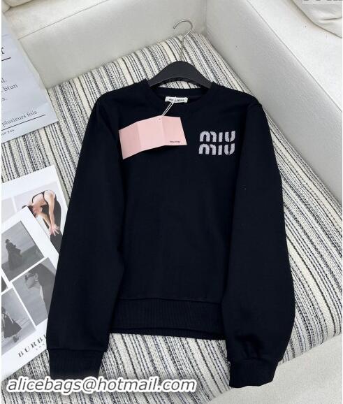 Luxury Cheap Miu Miu Sweatshirt 1108 Black 2024