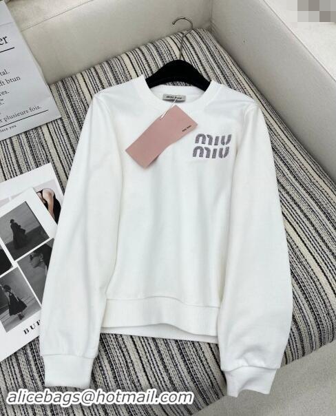 ​Super Quality Miu Miu Sweatshirt 1108 White 2024