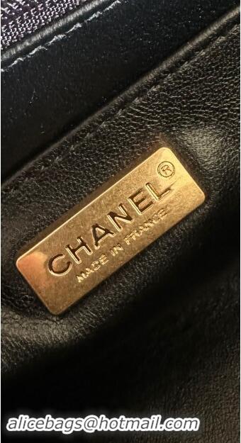 Reasonable Price Chanel Mini Classic Flap Bag with Top Handle in Pythonskin Leather AS2431 Black 2024