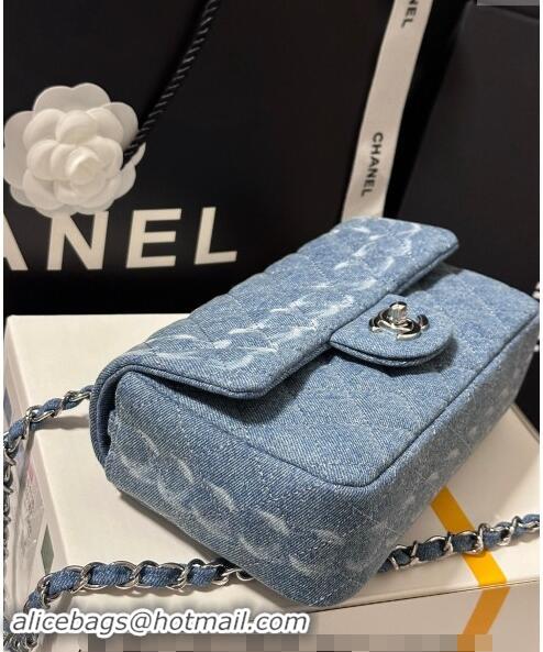 Promotional Chanel Denim Classic Mini Flap Bag A69900 Light Blue 2024