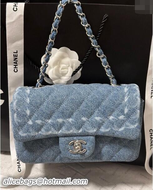 Promotional Chanel Denim Classic Mini Flap Bag A69900 Light Blue 2024