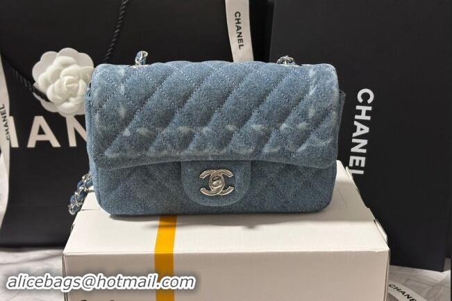 Promotional Chanel Denim Classic Mini Flap Bag A69900 Light Blue 2024