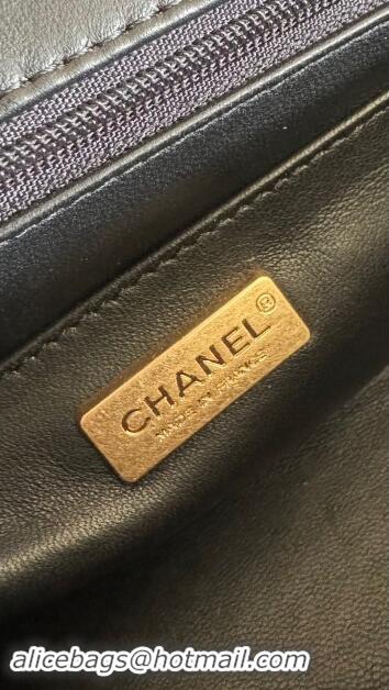 Market Sells Chanel Mini Classic Flap Bag with Top Handle in Pythonskin Leather AS2431 Black/Silver 2024