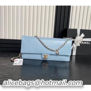 Luxury Cheap Chanel Grained Shiny Calfskin Maxi Clutch Bag with Chain AS5182 White 2024