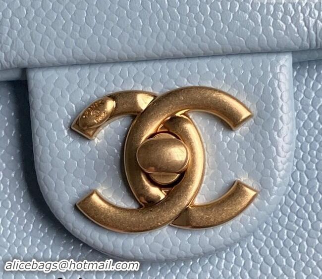 Luxury Cheap Chanel Grained Shiny Calfskin Maxi Clutch Bag with Chain AS5182 White 2024