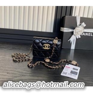 Well Crafted Chanel Lambskin Clutch with Chain AP4315 Black 2024