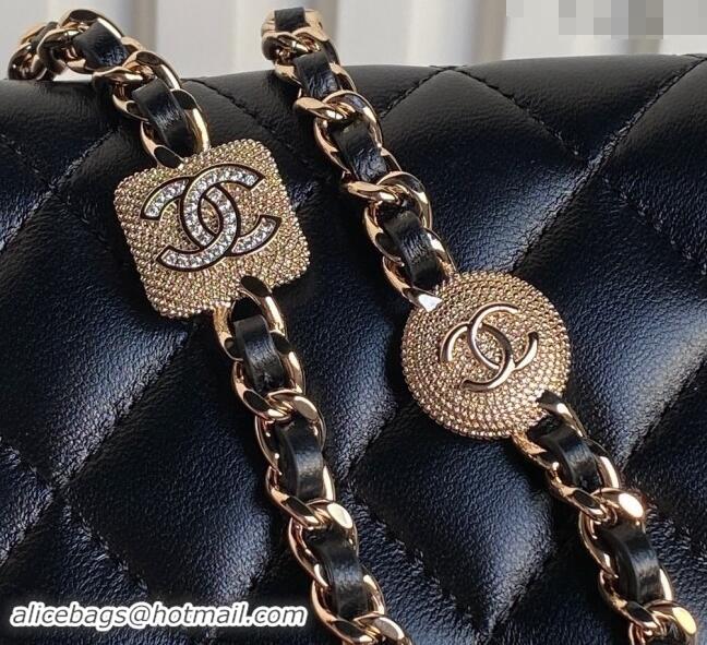 Well Crafted Chanel Lambskin Clutch with Chain AP4315 Black 2024