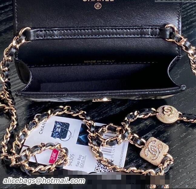 Well Crafted Chanel Lambskin Clutch with Chain AP4315 Black 2024