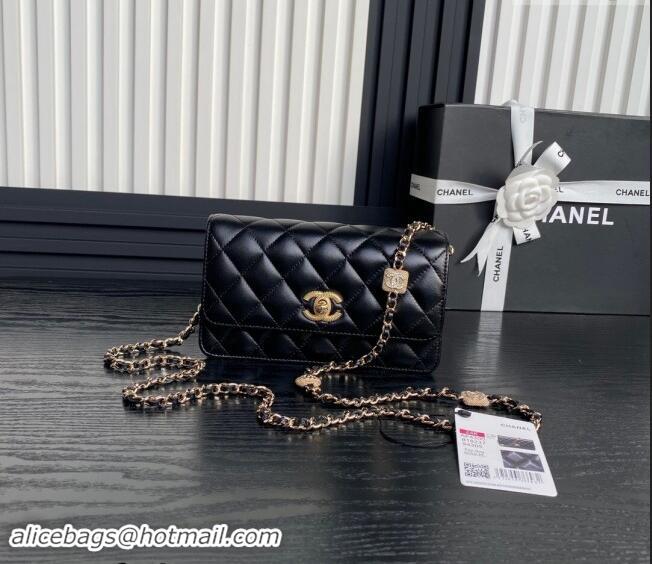 Top Quality Chanel Lambskin Clutch with Chain AP4300 Black 2024