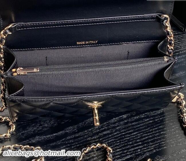 Top Quality Chanel Lambskin Clutch with Chain AP4300 Black 2024