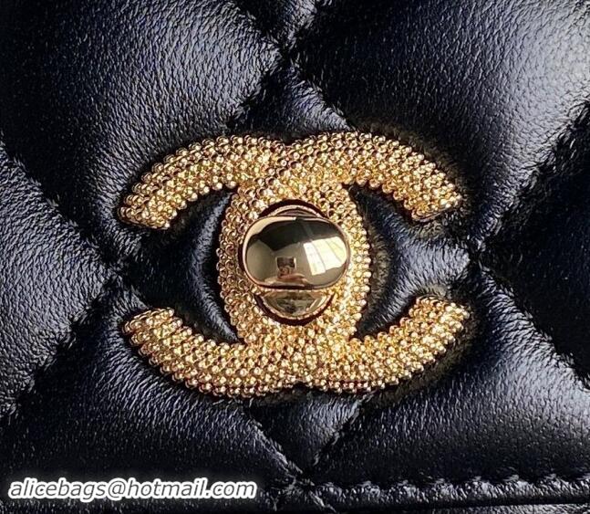 Top Quality Chanel Lambskin Clutch with Chain AP4300 Black 2024