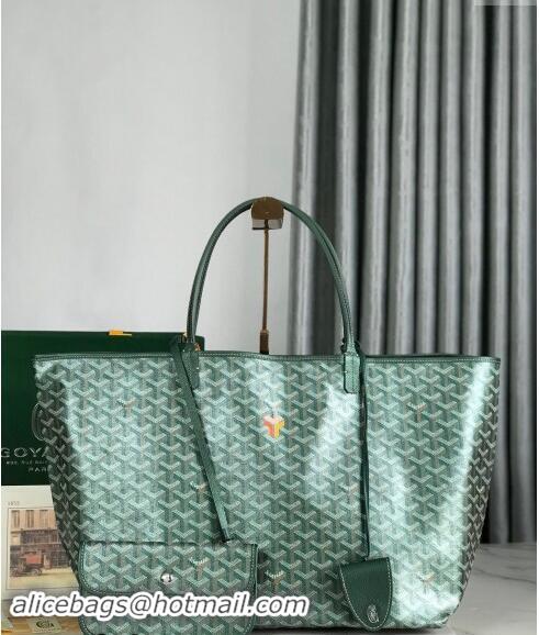 Buy Discount Goyard Glittering Saint Louis Tote Bag GM 020144 Pearly Green 2024