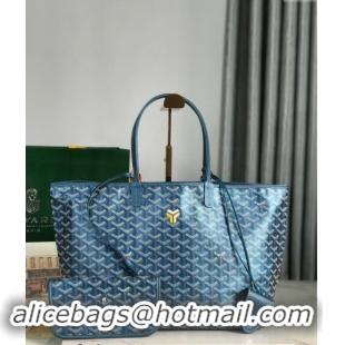 Buy Fashionable Goyard Glittering Saint Louis Tote Bag PM 020144 Pearly Blue 2024