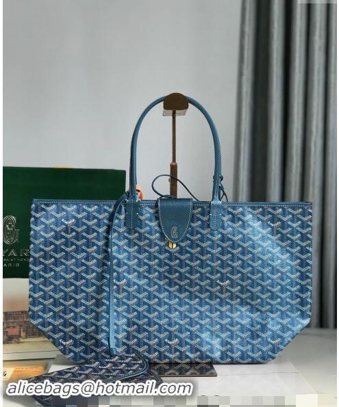 Buy Fashionable Goyard Glittering Saint Louis Tote Bag PM 020144 Pearly Blue 2024