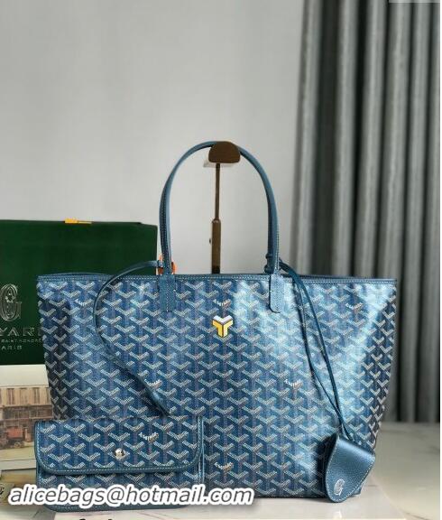 Buy Fashionable Goyard Glittering Saint Louis Tote Bag PM 020144 Pearly Blue 2024